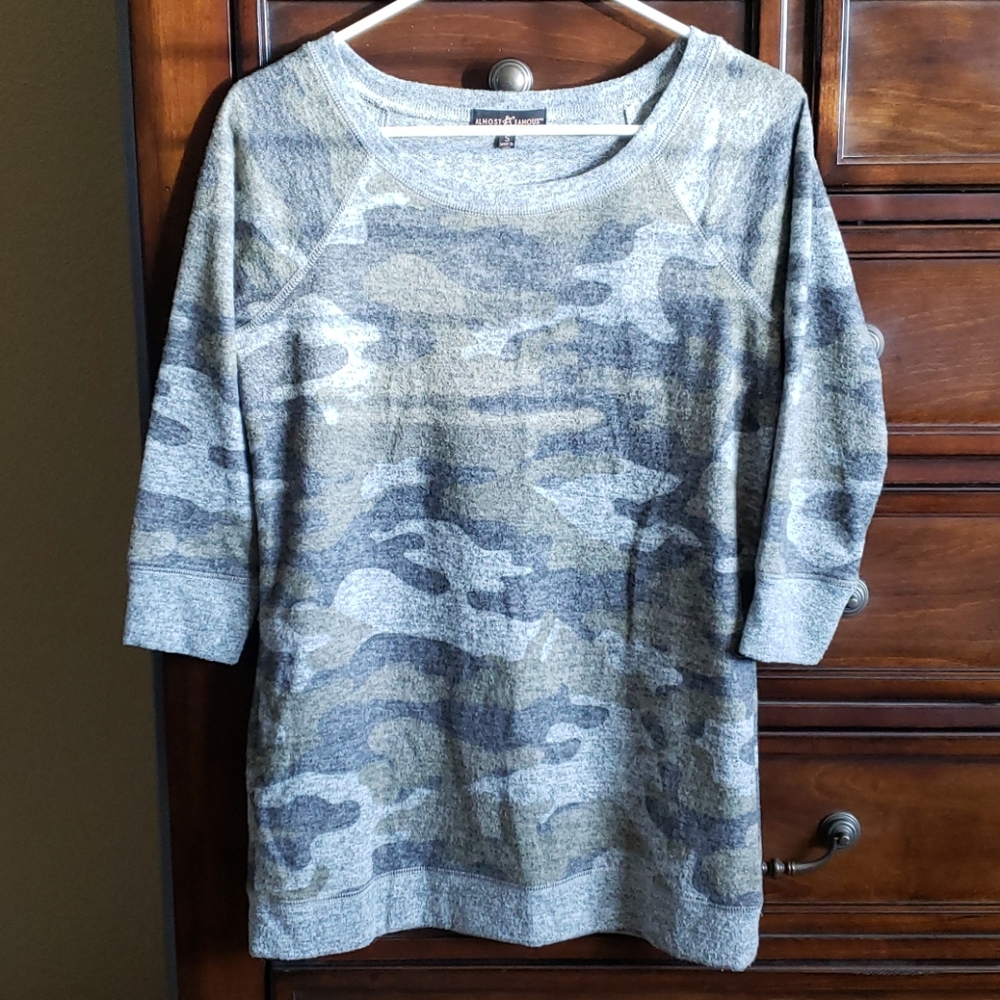 Camouflage tunic sweater